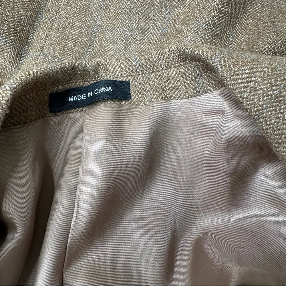 Lauren Ralph Lauren Blazer Men's 44L Brown Wool Elbow Patch 2 Button Sport Coat
